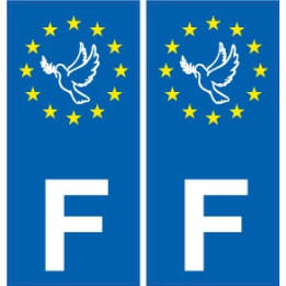 F Europa placa etiqueta engomada de Francia