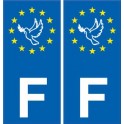 F Europa-aufkleber typenschild aufkleber Frankreich