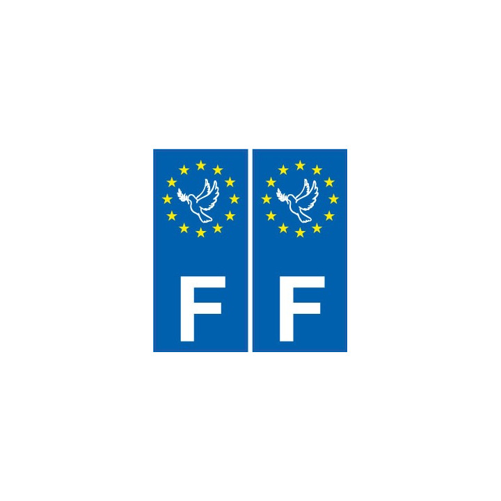 F Europa-aufkleber typenschild aufkleber Frankreich