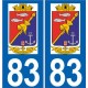 64 Pau adesivo piastra di registrazione city