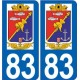 64 Pau sticker plate registration city