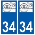 34 La Grande-Motte logo autocollant plaque immatriculation ville