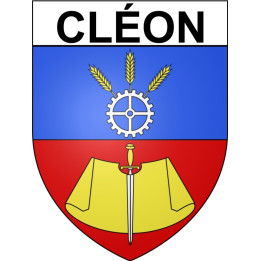 Stickers coat of arms Cléon adhesive sticker
