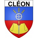 Cléon 76 ville Stickers blason autocollant adhésif