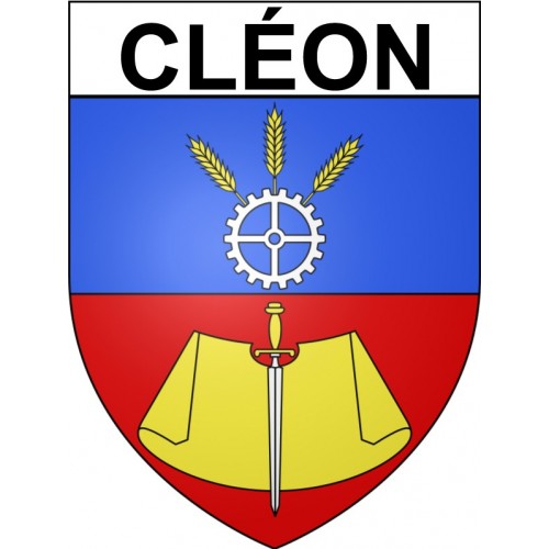 Stickers coat of arms Cléon adhesive sticker