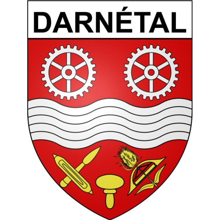 Pegatinas escudo de armas de Darnétal adhesivo de la etiqueta engomada
