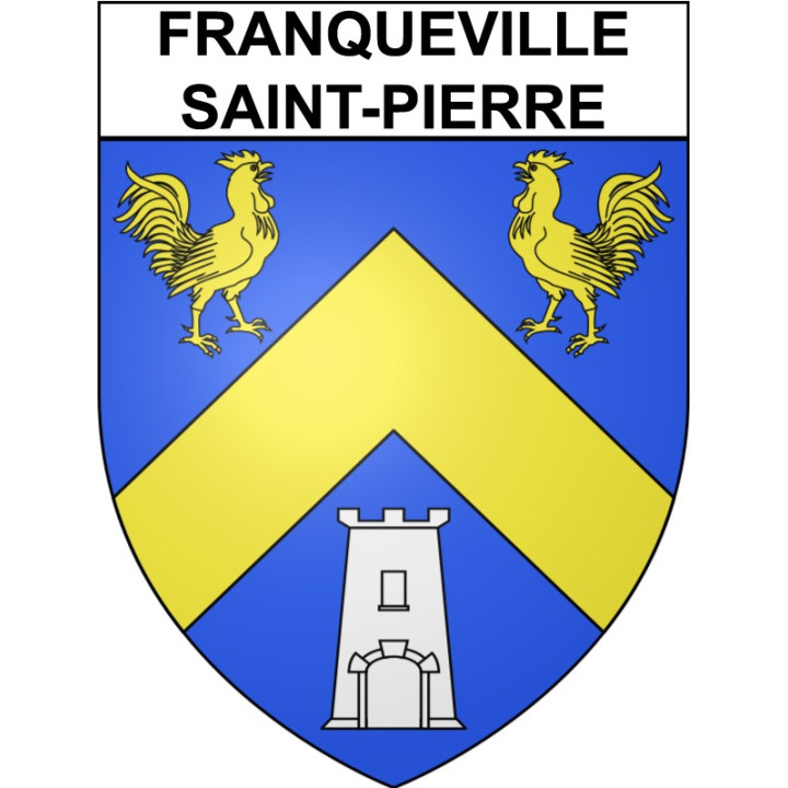 Franqueville-Saint-Pierre Sticker wappen, gelsenkirchen, augsburg, klebender aufkleber