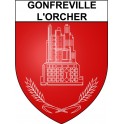 Gonfreville-l'Orcher Sticker wappen, gelsenkirchen, augsburg, klebender aufkleber