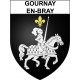 Gournay-en-Bray Sticker wappen, gelsenkirchen, augsburg, klebender aufkleber