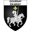 Gournay-en-Bray Sticker wappen, gelsenkirchen, augsburg, klebender aufkleber