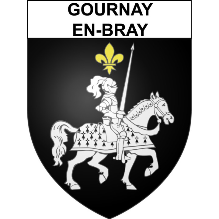 Gournay-en-Bray 76 ville Stickers blason autocollant adhésif