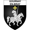 Gournay-en-Bray Sticker wappen, gelsenkirchen, augsburg, klebender aufkleber
