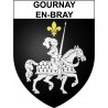 Pegatinas escudo de armas de Gournay-en-Bray adhesivo de la etiqueta engomada