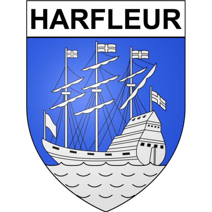 Harfleur 76 ville Stickers blason autocollant adhésif