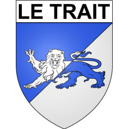 Pegatinas escudo de armas de Le Trait adhesivo de la etiqueta engomada