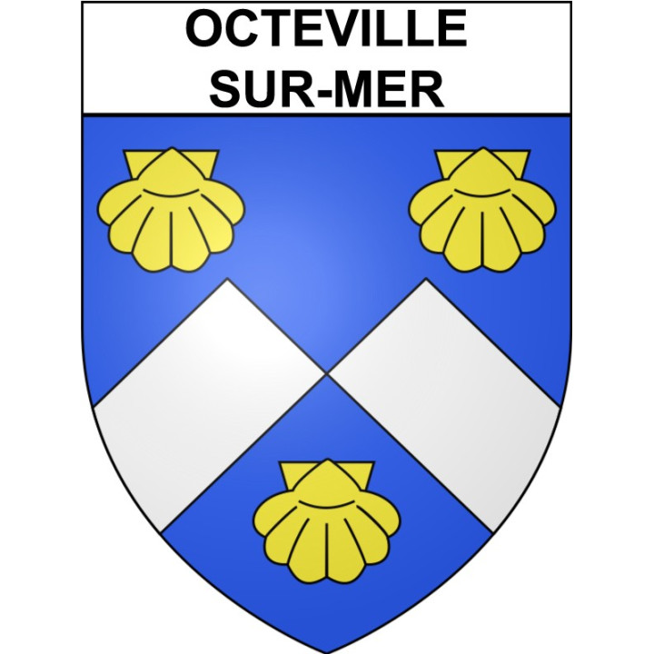 Octeville-sur-Mer Sticker wappen, gelsenkirchen, augsburg, klebender aufkleber