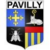 Pavilly Sticker wappen, gelsenkirchen, augsburg, klebender aufkleber