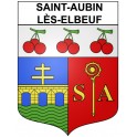 Saint-Aubin-lès-Elbeuf Sticker wappen, gelsenkirchen, augsburg, klebender aufkleber