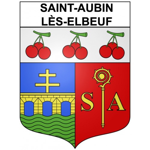 Saint-Aubin-lès-Elbeuf 76 ville Stickers blason autocollant adhésif