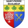 Pegatinas escudo de armas de Saint-Pierre-lès-Elbeuf adhesivo de la etiqueta engomada