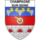 Champagne-sur-Seine 77 ville Stickers blason autocollant adhésif