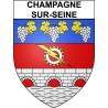 Stickers coat of arms Champagne-sur-Seine adhesive sticker
