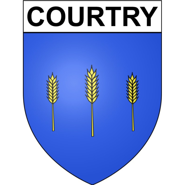 Courtry 77 ville Stickers blason autocollant adhésif