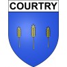 Pegatinas escudo de armas de Courtry adhesivo de la etiqueta engomada