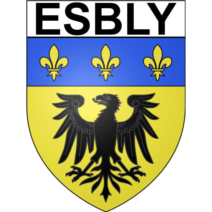 Esbly 77 ville Stickers blason autocollant adhésif