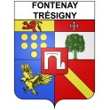Fontenay-Trésigny 77 ville Stickers blason autocollant adhésif