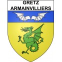 Stickers coat of arms Gretz-Armainvilliers adhesive sticker