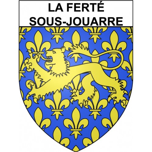 Pegatinas escudo de armas de La Ferté-sous-Jouarre adhesivo de la etiqueta engomada