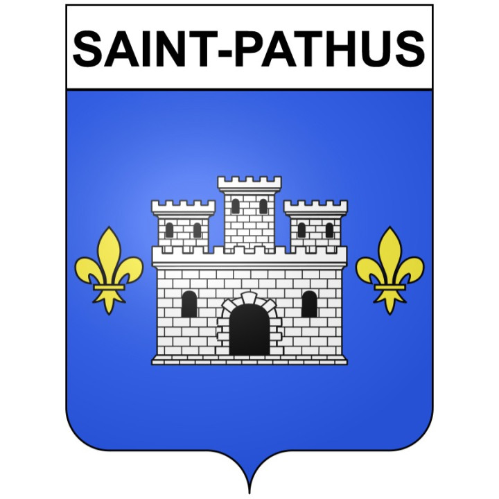 Pegatinas escudo de armas de Saint-Pathus adhesivo de la etiqueta engomada