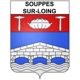 Stickers coat of arms Souppes-sur-Loing adhesive sticker