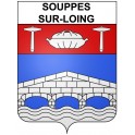 Souppes-sur-Loing Sticker wappen, gelsenkirchen, augsburg, klebender aufkleber
