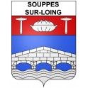 Stickers coat of arms Souppes-sur-Loing adhesive sticker