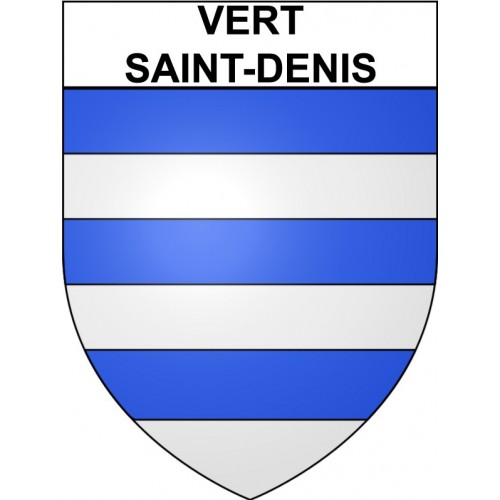 Pegatinas escudo de armas de Vert-Saint-Denis adhesivo de la etiqueta engomada
