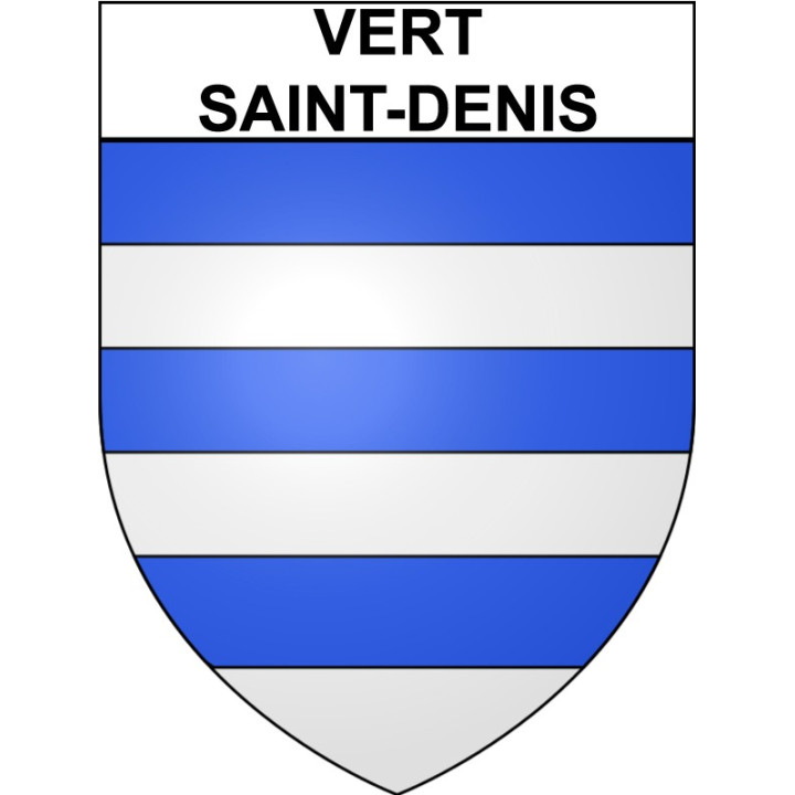 Pegatinas escudo de armas de Vert-Saint-Denis adhesivo de la etiqueta engomada