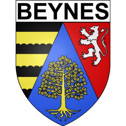 Pegatinas escudo de armas de Beynes adhesivo de la etiqueta engomada