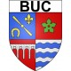 Buc Sticker wappen, gelsenkirchen, augsburg, klebender aufkleber