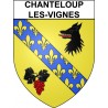 Pegatinas escudo de armas de Chanteloup-les-Vignes adhesivo de la etiqueta engomada