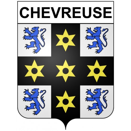 Pegatinas escudo de armas de Chevreuse adhesivo de la etiqueta engomada