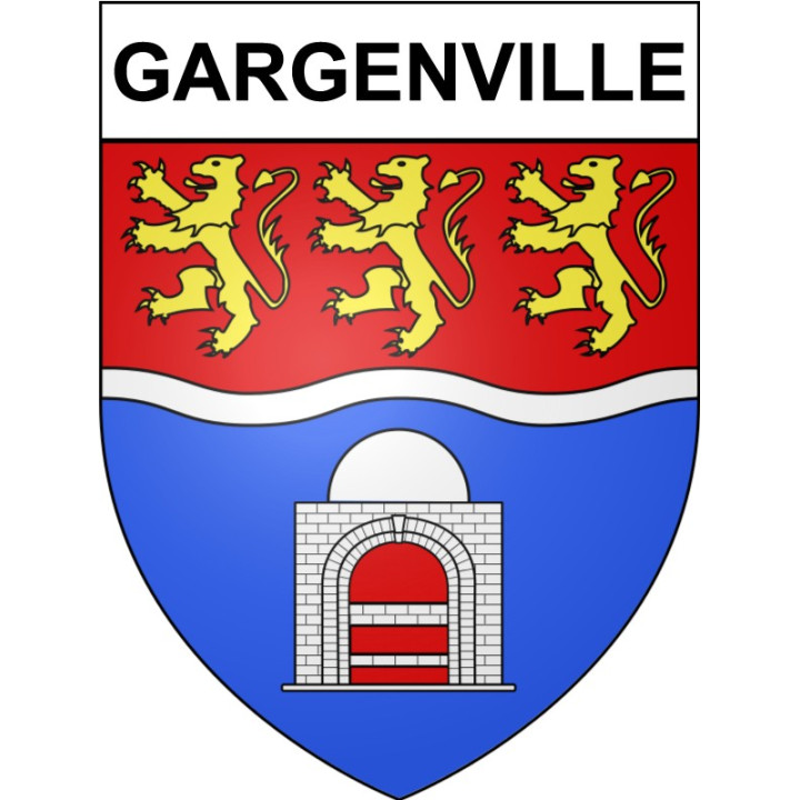 Pegatinas escudo de armas de Gargenville adhesivo de la etiqueta engomada