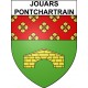 Pegatinas escudo de armas de Jouars-Pontchartrain adhesivo de la etiqueta engomada
