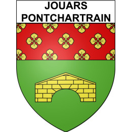 Pegatinas escudo de armas de Jouars-Pontchartrain adhesivo de la etiqueta engomada