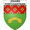 Pegatinas escudo de armas de Jouars-Pontchartrain adhesivo de la etiqueta engomada