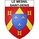 Pegatinas escudo de armas de Le Mesnil-Saint-Denis adhesivo de la etiqueta engomada
