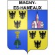 Pegatinas escudo de armas de Magny-les-Hameaux adhesivo de la etiqueta engomada