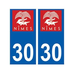 30 Nîmes logo ville autocollant plaque stickers