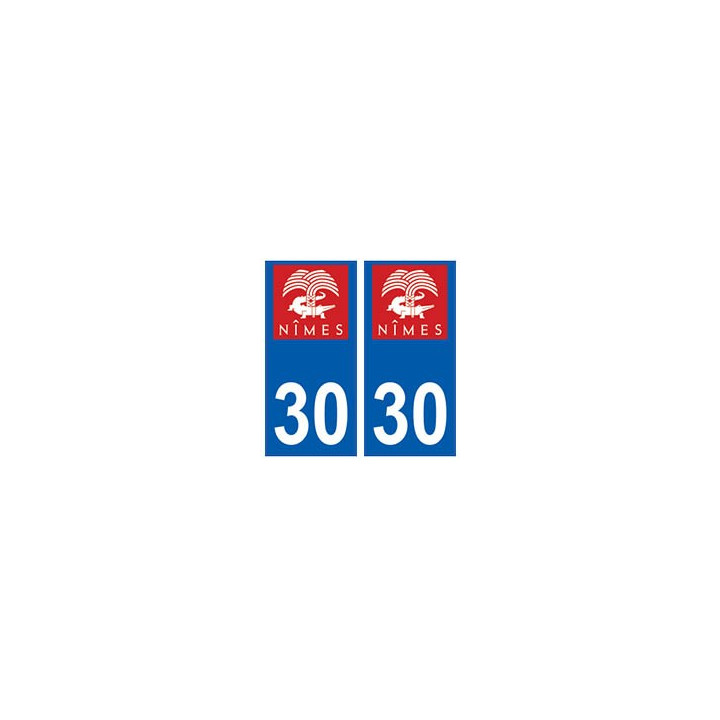 30 Nîmes logo ville autocollant plaque stickers